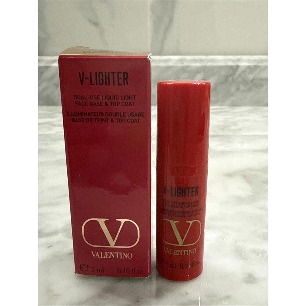 VALENTINO V-Lighter Dual Light Face Base Top Coat Illuminating ROSA 0.16fl NIB